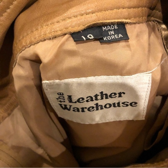 The Leather Warehouse Vintage High Waisted Tan Leather Trousers 10 - Picture 11 of 12